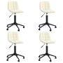 Swivel dining chairs 4 units cream velvet by vidaXL, dining chairs - Ref: Foro24-3086876, Price: 172,98 €, Discount: %