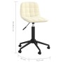 Swivel dining chairs 4 units cream velvet by vidaXL, dining chairs - Ref: Foro24-3086876, Price: 172,99 €, Discount: %