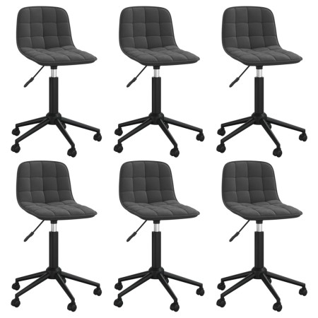 Swivel dining chairs 6 units black velvet by vidaXL, dining chairs - Ref: Foro24-3086885, Price: 260,85 €, Discount: %