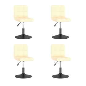 Swivel dining chairs 4 units cream velvet by vidaXL, dining chairs - Ref: Foro24-3087480, Price: 204,03 €, Discount: %