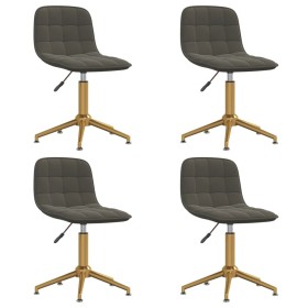 Swivel dining chairs 4 units dark gray velvet by vidaXL, dining chairs - Ref: Foro24-3087399, Price: 196,99 €, Discount: %