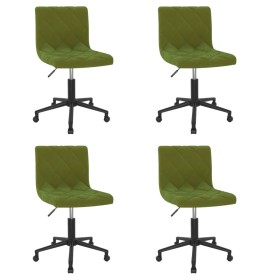 Sillas de comedor giratorias 4 unidades terciopelo verde claro de vidaXL, Sillas de comedor - Ref: Foro24-3086561, Precio: 18...