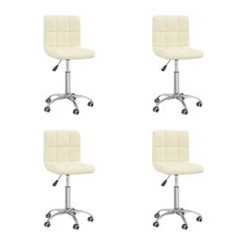 Swivel dining chairs 4 units cream fabric by vidaXL, dining chairs - Ref: Foro24-3087513, Price: 188,99 €, Discount: %