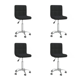 Sillas de comedor giratorias 4 unidades tela negro de vidaXL, Sillas de comedor - Ref: Foro24-3087517, Precio: 184,99 €, Desc...