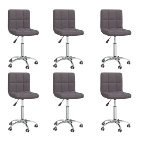 Swivel dining chairs 6 units taupe gray fabric by vidaXL, dining chairs - Ref: Foro24-3087530, Price: 277,99 €, Discount: %