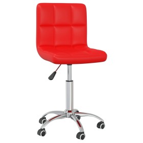 Silla de comedor giratoria de cuero sintética roja de vidaXL, Sillas de comedor - Ref: Foro24-3087563, Precio: 79,86 €, Descu...