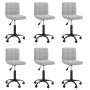 6pcs Light Gray Velvet Swivel Dining Chairs by vidaXL, dining chairs - Ref: Foro24-3087585, Price: 257,14 €, Discount: %