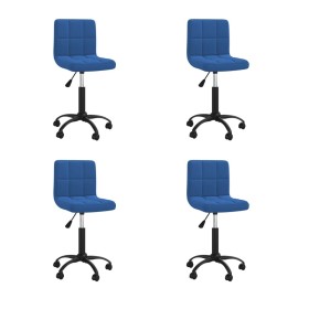 Swivel dining chairs 4 pcs blue velvet by vidaXL, dining chairs - Ref: Foro24-3087578, Price: 184,99 €, Discount: %