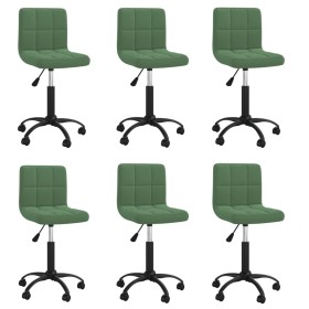 Swivel dining chairs 6 units dark green velvet by vidaXL, dining chairs - Ref: Foro24-3087588, Price: 260,82 €, Discount: %