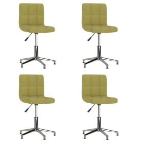 Swivel dining chairs 4 units of green fabric by vidaXL, dining chairs - Ref: Foro24-3087609, Price: 192,99 €, Discount: %