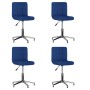 Sillas de comedor giratorias 4 unidades tela azul de vidaXL, Sillas de comedor - Ref: Foro24-3087608, Precio: 186,36 €, Descu...