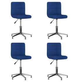 Drehbare Esszimmerstühle 4 Einheiten aus blauem Stoff von vidaXL, Essstühle - Ref: Foro24-3087608, Preis: 186,99 €, Rabatt: %