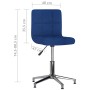 Sillas de comedor giratorias 4 unidades tela azul de vidaXL, Sillas de comedor - Ref: Foro24-3087608, Precio: 186,36 €, Descu...