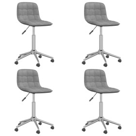 Swivel dining chairs 4 units light gray fabric by vidaXL, dining chairs - Ref: Foro24-3086844, Price: 174,53 €, Discount: %