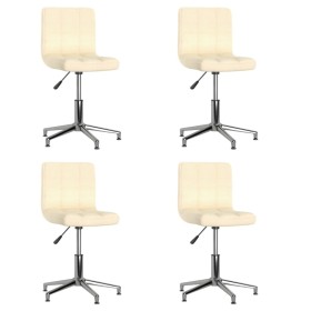 Swivel dining chairs 4 units cream fabric by vidaXL, dining chairs - Ref: Foro24-3087606, Price: 186,99 €, Discount: %