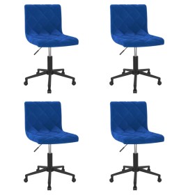 Sillas de comedor giratorias 4 uds terciopelo azul de vidaXL, Sillas de comedor - Ref: Foro24-3086563, Precio: 191,43 €, Desc...