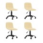 Swivel dining chairs 4 units cream velvet by vidaXL, dining chairs - Ref: Foro24-3086750, Price: 169,47 €, Discount: %