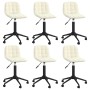 Swivel dining chairs 6 units cream velvet by vidaXL, dining chairs - Ref: Foro24-3086887, Price: 257,02 €, Discount: %