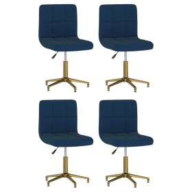 Drehbare Esszimmerstühle, 4 Stück, blauer Samt von vidaXL, Essstühle - Ref: Foro24-3087830, Preis: 216,99 €, Rabatt: %