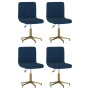 Sillas de comedor giratorias 4 uds terciopelo azul de vidaXL, Sillas de comedor - Ref: Foro24-3087830, Precio: 216,01 €, Desc...