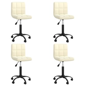 Swivel dining chairs 4 units cream velvet by vidaXL, dining chairs - Ref: Foro24-3087573, Price: 189,92 €, Discount: %