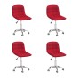 Drehbare Esszimmerstühle 4 Einheiten rot roter Stoff von vidaXL, Essstühle - Ref: Foro24-3086726, Preis: 171,80 €, Rabatt: %