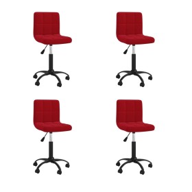 Sillas de comedor giratorias 4 uds terciopelo rojo vino tinto de vidaXL, Sillas de comedor - Ref: Foro24-3087580, Precio: 193...