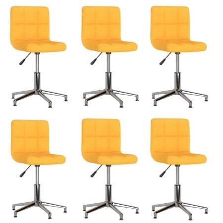 Swivel dining chairs 6 units mustard yellow fabric by vidaXL, dining chairs - Ref: Foro24-3087621, Price: 275,99 €, Discount: %