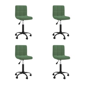 Swivel dining chairs 4 units dark green velvet by vidaXL, dining chairs - Ref: Foro24-3087577, Price: 171,99 €, Discount: %