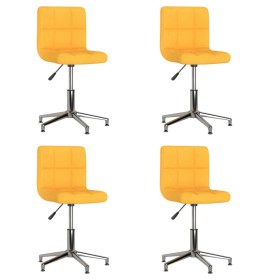 Swivel dining chairs 4 units mustard yellow fabric by vidaXL, dining chairs - Ref: Foro24-3087611, Price: 183,99 €, Discount: %