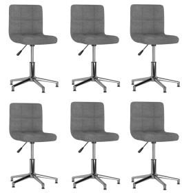 Swivel dining chairs 6 units light gray fabric by vidaXL, dining chairs - Ref: Foro24-3087614, Price: 289,25 €, Discount: %