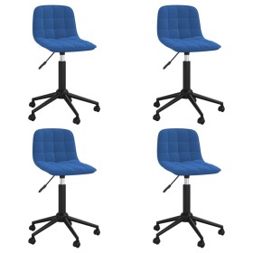 Swivel dining chairs 4 pcs blue velvet by vidaXL, dining chairs - Ref: Foro24-3086881, Price: 172,99 €, Discount: %