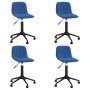 Swivel dining chairs 4 pcs blue velvet by vidaXL, dining chairs - Ref: Foro24-3086881, Price: 172,98 €, Discount: %