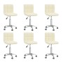 Swivel dining chairs 6 units cream fabric by vidaXL, dining chairs - Ref: Foro24-3087523, Price: 280,57 €, Discount: %