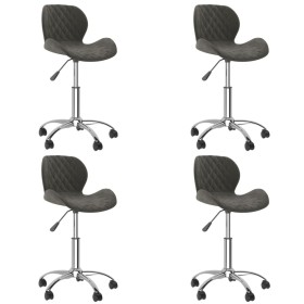 Swivel dining chairs 4 units dark gray velvet by vidaXL, dining chairs - Ref: Foro24-3088307, Price: 196,99 €, Discount: %