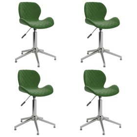 Sillas de comedor giratorias 4 uds terciopelo verde oscuro de vidaXL, Sillas de comedor - Ref: Foro24-3088351, Precio: 204,99...