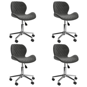 Swivel dining chairs 4 units dark gray velvet by vidaXL, dining chairs - Ref: Foro24-3088391, Price: 204,99 €, Discount: %