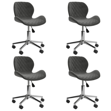 Swivel dining chairs 4 units dark gray velvet by vidaXL, dining chairs - Ref: Foro24-3088391, Price: 204,28 €, Discount: %