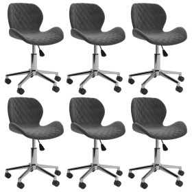 Swivel dining chairs 6 units dark gray velvet by vidaXL, dining chairs - Ref: Foro24-3088402, Price: 316,99 €, Discount: %