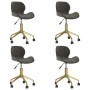 Swivel dining chairs 4 units dark gray velvet by vidaXL, dining chairs - Ref: Foro24-3088433, Price: 222,37 €, Discount: %