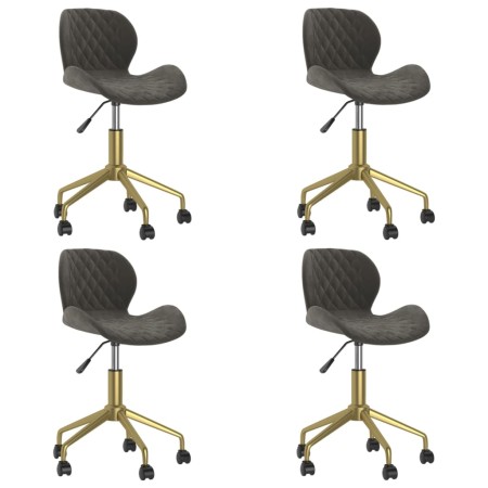 Swivel dining chairs 4 units dark gray velvet by vidaXL, dining chairs - Ref: Foro24-3088433, Price: 222,37 €, Discount: %