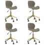 4pcs Light Gray Velvet Swivel Dining Chairs by vidaXL, dining chairs - Ref: Foro24-3088432, Price: 222,37 €, Discount: %