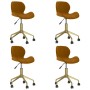 Swivel dining chairs 4 pcs brown velvet by vidaXL, dining chairs - Ref: Foro24-3088430, Price: 225,67 €, Discount: %