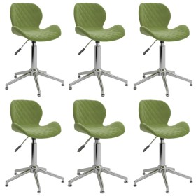 6pcs Light Green Velvet Swivel Dining Chairs by vidaXL, dining chairs - Ref: Foro24-3088361, Price: 305,31 €, Discount: %