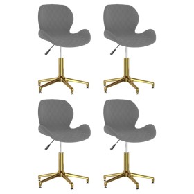 Swivel dining chairs 4 units dark gray velvet by vidaXL, dining chairs - Ref: Foro24-3088466, Price: 221,02 €, Discount: %