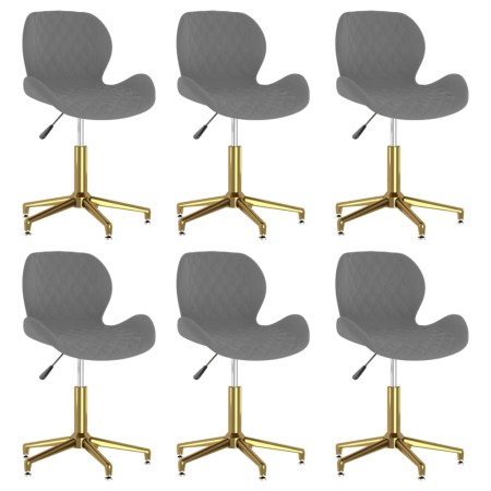 Swivel dining chairs 6 units dark gray velvet by vidaXL, dining chairs - Ref: Foro24-3088477, Price: 330,39 €, Discount: %