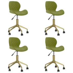 Swivel dining chairs 4 units light green velvet by vidaXL, dining chairs - Ref: Foro24-3088434, Price: 225,71 €, Discount: %