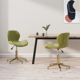 Swivel dining chairs 2 units light green velvet by vidaXL, dining chairs - Ref: Foro24-335053, Price: 113,90 €, Discount: %