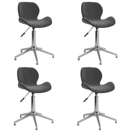 Swivel dining chairs 4 units dark gray velvet by vidaXL, dining chairs - Ref: Foro24-3088349, Price: 201,45 €, Discount: %