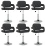 Swivel dining chairs 6 units black synthetic leather by vidaXL, dining chairs - Ref: Foro24-3089117, Price: 496,20 €, Discoun...